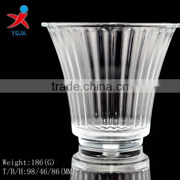 Bucket set type high temperature resistant explosion-proof glass lampshade striped lace craft Bright household glass lighting ac