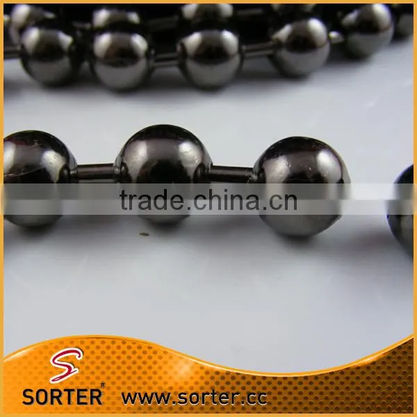 Metal ball chain,metal beaded chain roll, decorative metal chain