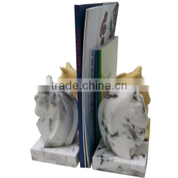 Interior horse shape excellent home decoration items concrete bookend