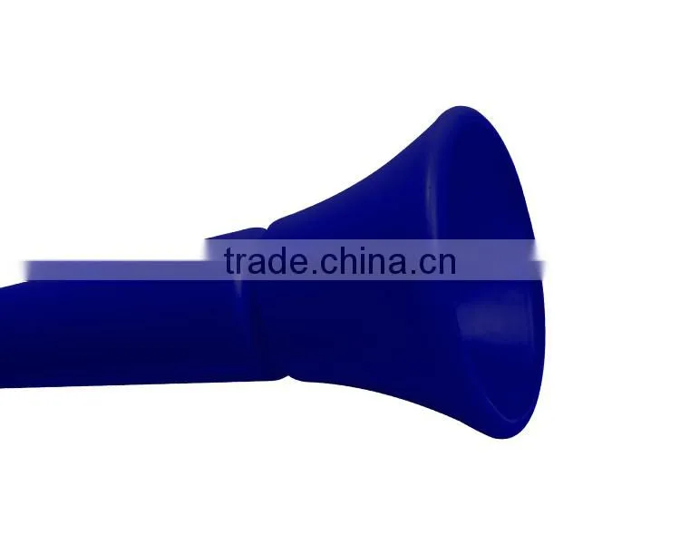 French horn, blue horn, horn with flag, cheering horn
