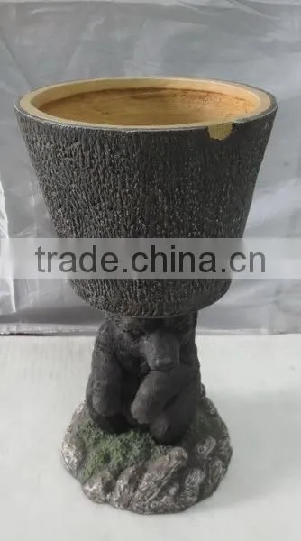 knock-down beautiful fiberglass clay animal planter