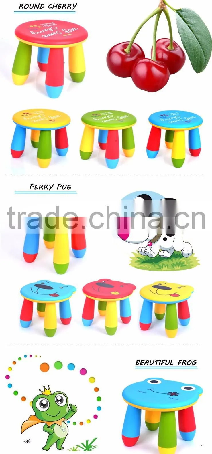 Direct Factory ! Good Quality PP Kids Stool Baby Chair