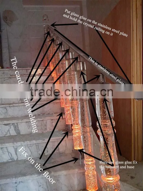 crystal staircase railing