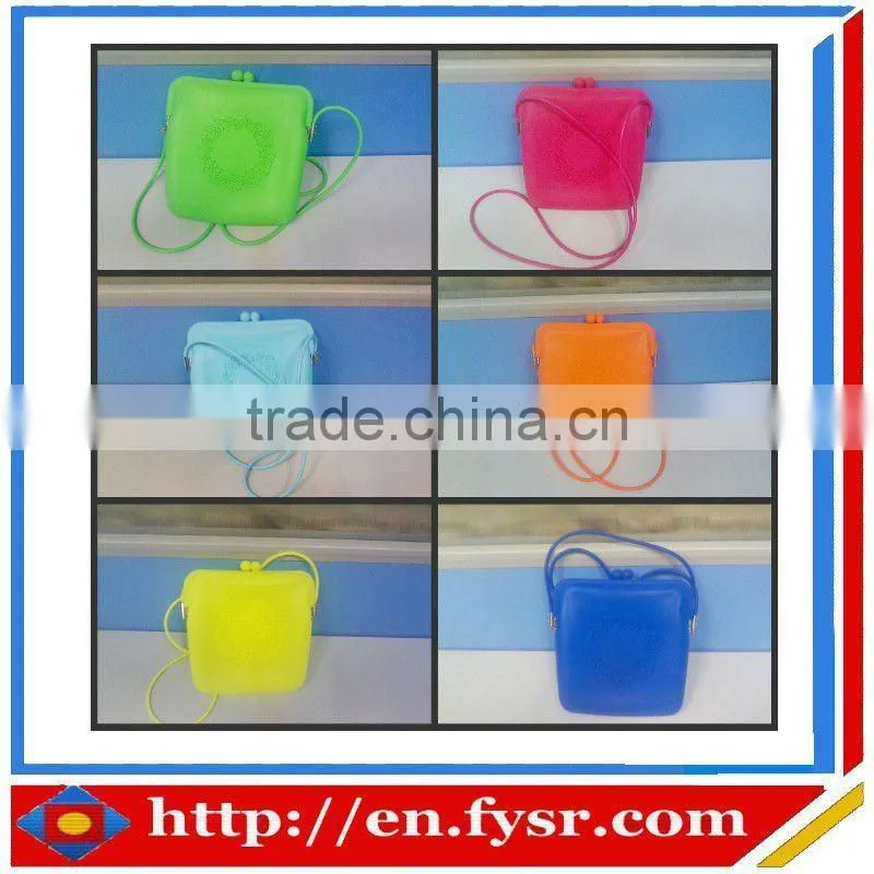 silicone change purse silicon women bag silicone bag with tail