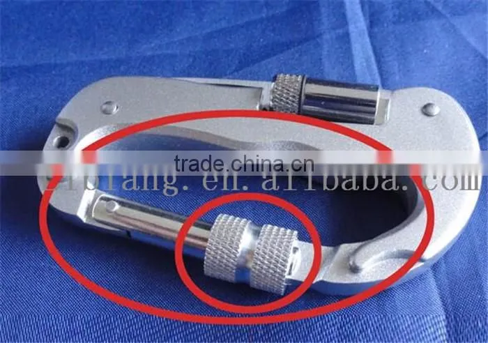 Wholesale silver portable multifunction stainless carabiner bulk