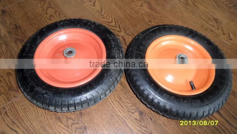 size 13x3 wheel Top quality rubber wheel with steel rim 13*3