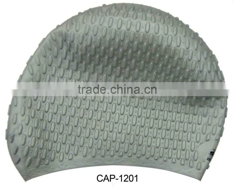 College fashionable silicone novelty swimming cap(CAP-1211)