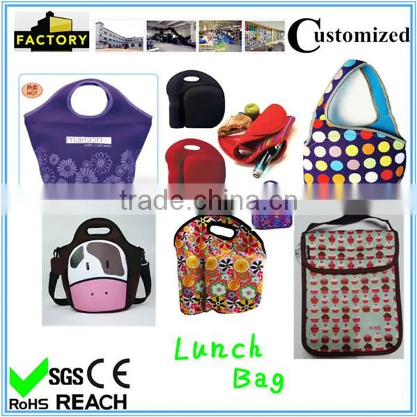 free design kids insulated neoprene lunch bag/lunch tote