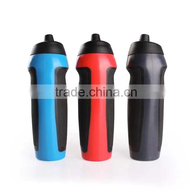 600ml PE Plastic Sports Water Bottle Bpa Free Plastic Squeeze Water Bottle With Nozzle