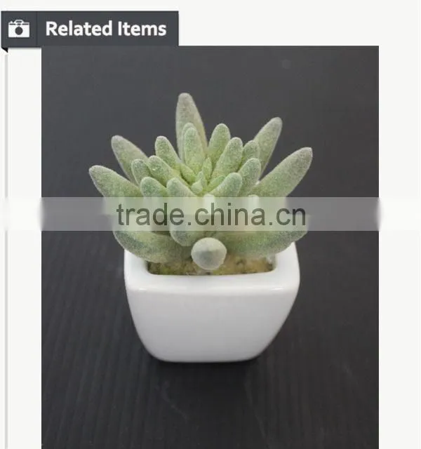 Potted artificial mini succulents