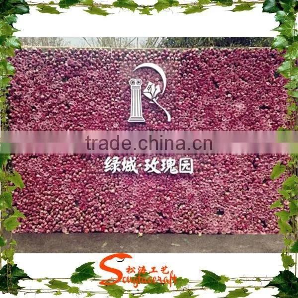 2015 new garden decorations artificial flower wall for residence and house