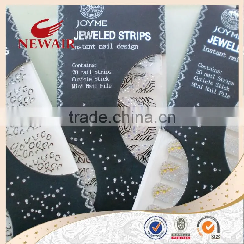 Jewel nail strips & 20pcs nail foil &nail wraps