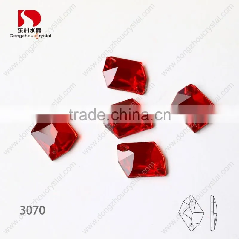 red special flat back plating crystal rhinestones accessories sew on crystal decoration