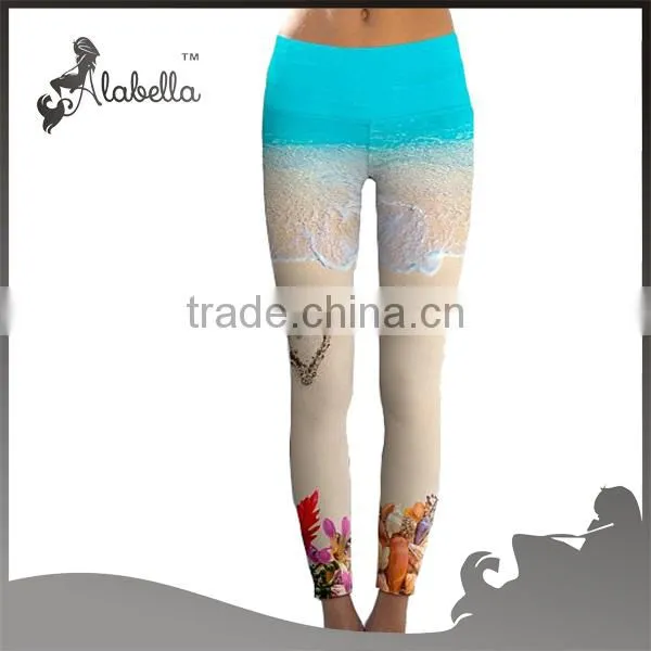 Ladies yoga tight printed all over sublimation yoga pants