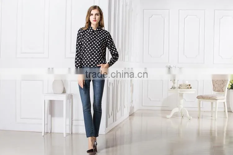 Latest Hot sell european summer 100% Cotton ladies New Design Ladies office t shirt 2015