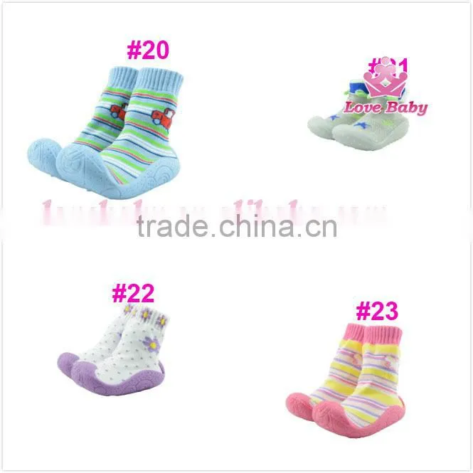 Boutique wholesale mix colors newborn baby rubber for shoes