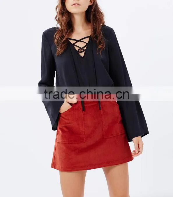 Wholesale fancy skirt top design plus size clothing mature women in skirt