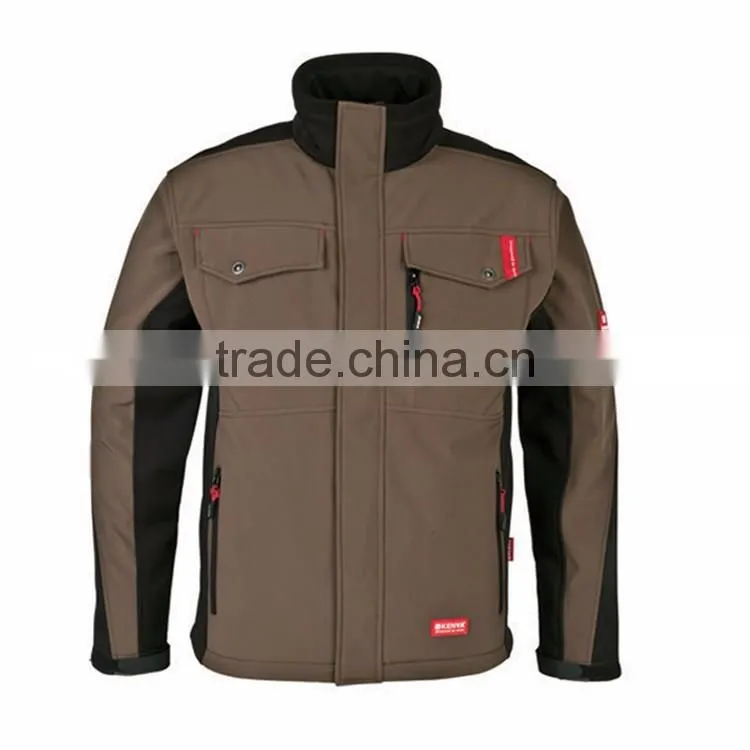 Outdoor gear 3 layer work softshell jacket man coaches jacket