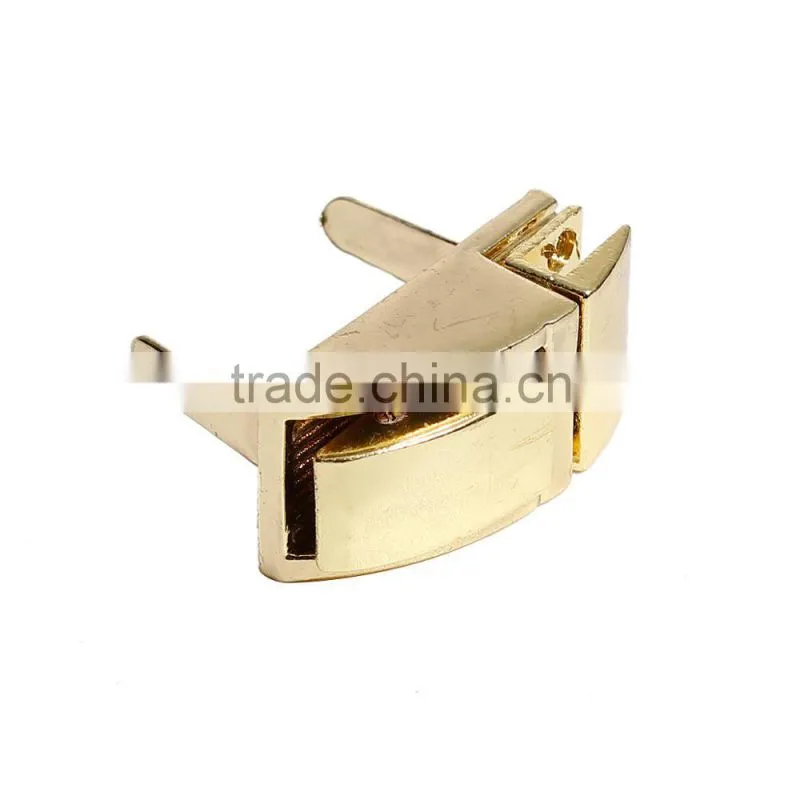 Zinc Based Alloy Purse Twist Turn Lock Gold Plated 29mm(1 1/8") x 15mm( 5/8"), 1 Set