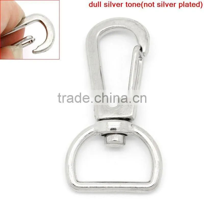 High Quality Silver Tone Carabiner Swivel Clasps For Key Ring