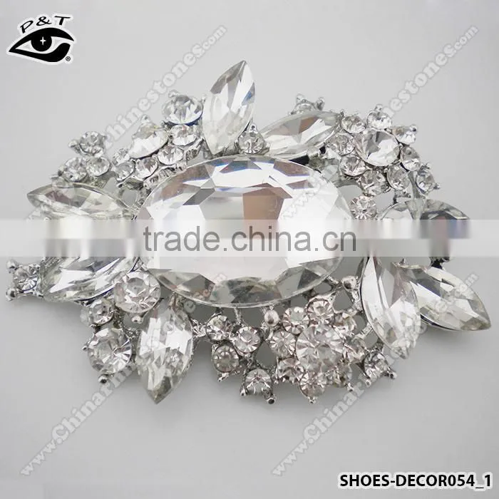 Bling Diamond Ornament With Metal Clip Buckle For Women Shoes
