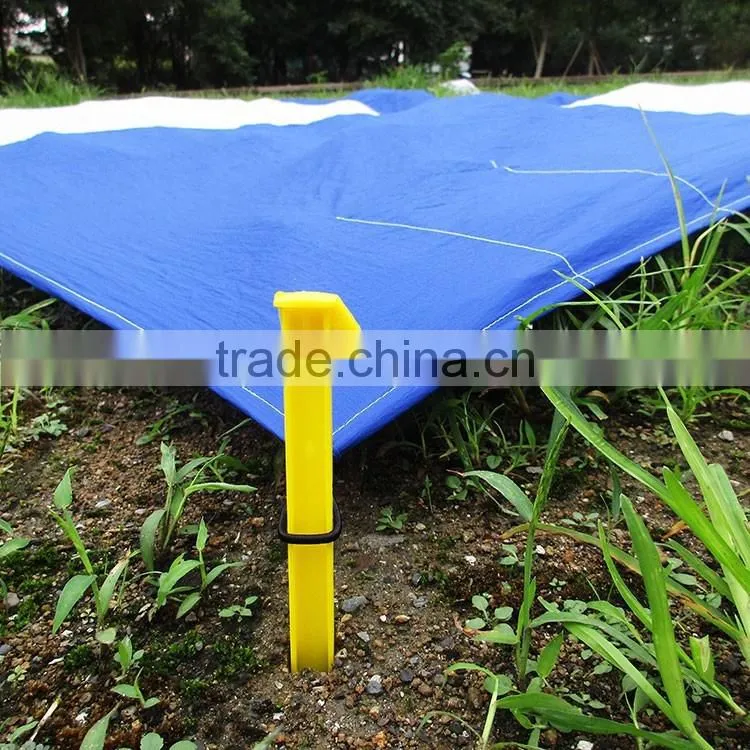 9x10 feet family size 6-8 people 210T nylon picnic camping beach blanket with anchors, stakes, pockets waterproof quick dry