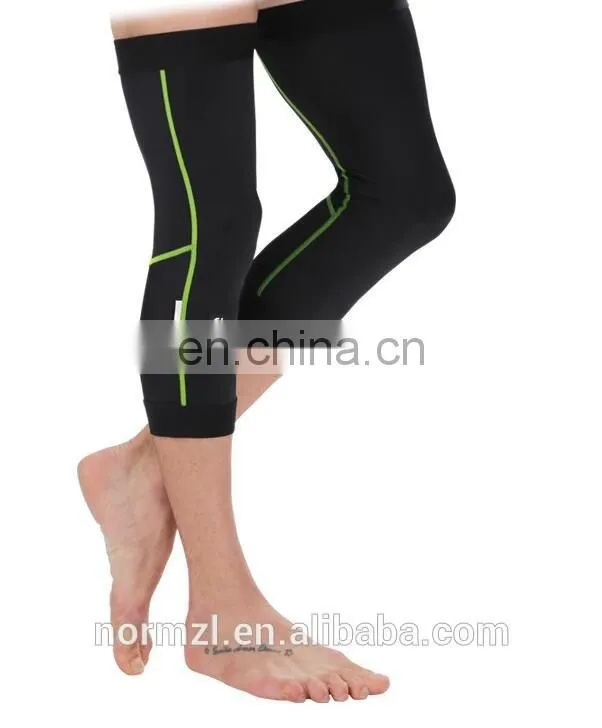 Custom compression sports leg sleeve mens basketball leg sleeve balck