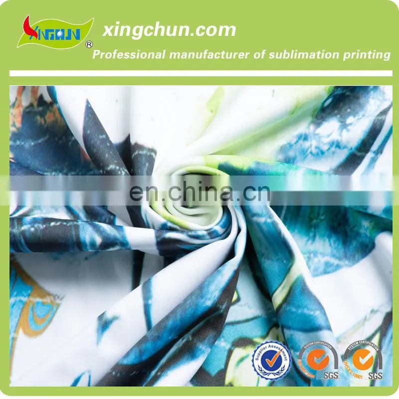 Scrawl dye sublimation printed top T shirts for your custom made in china on 100% Polyester