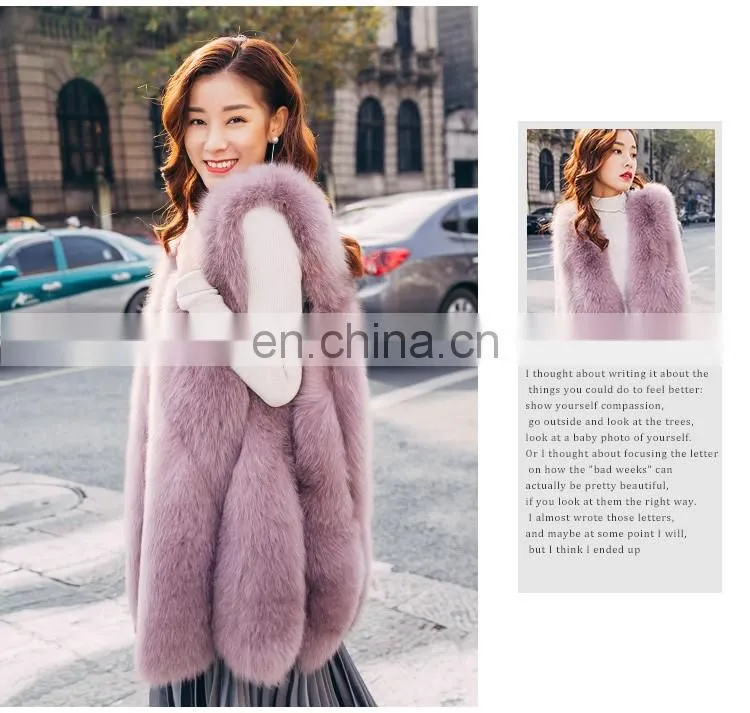 2016 Fashionable and Comfortable Women Vest Girl Apparel Natural Real Fur Vest