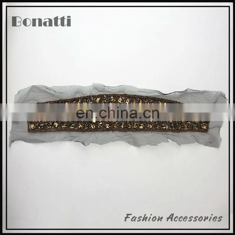 Unique design handmade applique neck trim