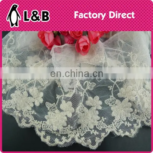 wholesale new design embroidery cotton chemical tulle lace
