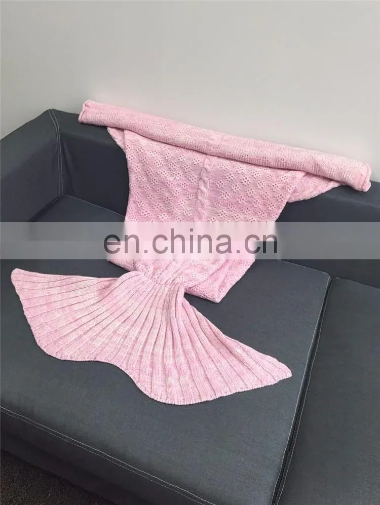 2017 solid colors christmas sales Mermaid blanket/mermaid tail blanket crochet blankets for winter