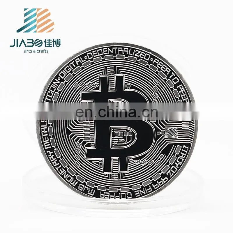Custom design gold silver copper plating metal challenge coin Bitcoin promotion coin