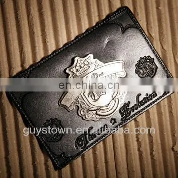Custom Metal Logo New Denim Leather Label Patch For Product