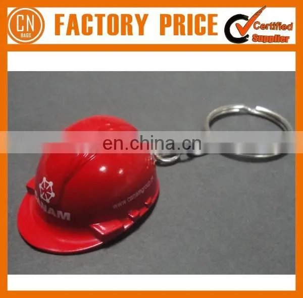 Popular Sale Promotional Bottle Cap Safety Helmet Keychain With Privated Logo Printed