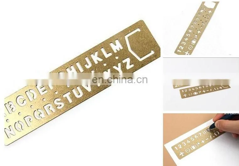 Brass Template Number Bookmark for Book