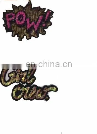 Eco-Friendly Feature and Embroidered Sequin Letter Word Applique