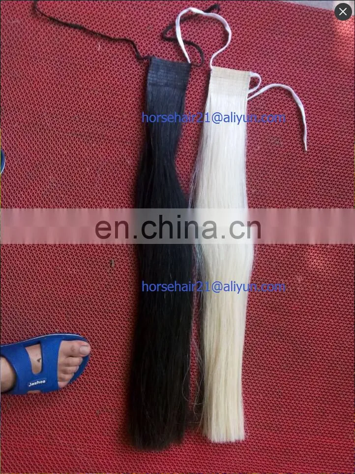 Horse hair wefts and tails for rocking horse mane hair