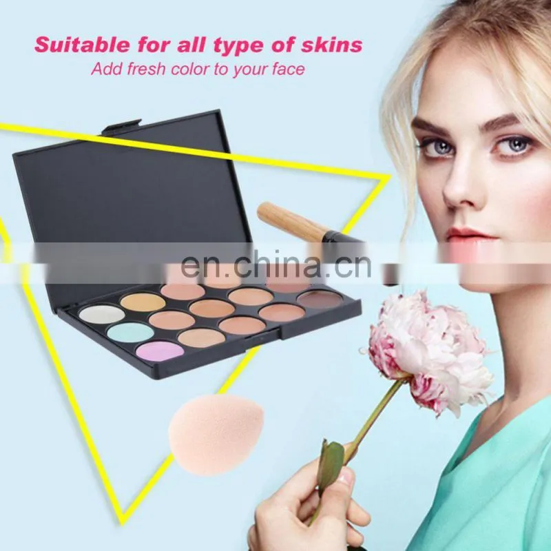 Waterproof 15 Colours Concealer Palette cream