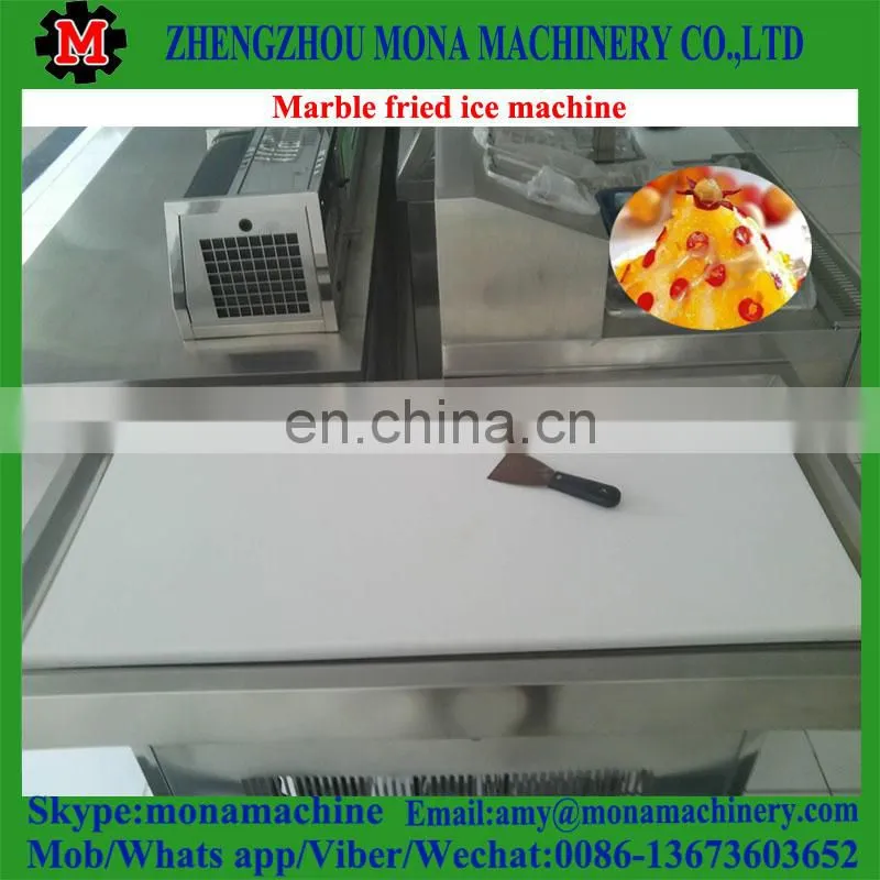 Widely Welcome Double 50cm round pans with 10 cooling barrels/tanks Thai fried ice cream machine for sale