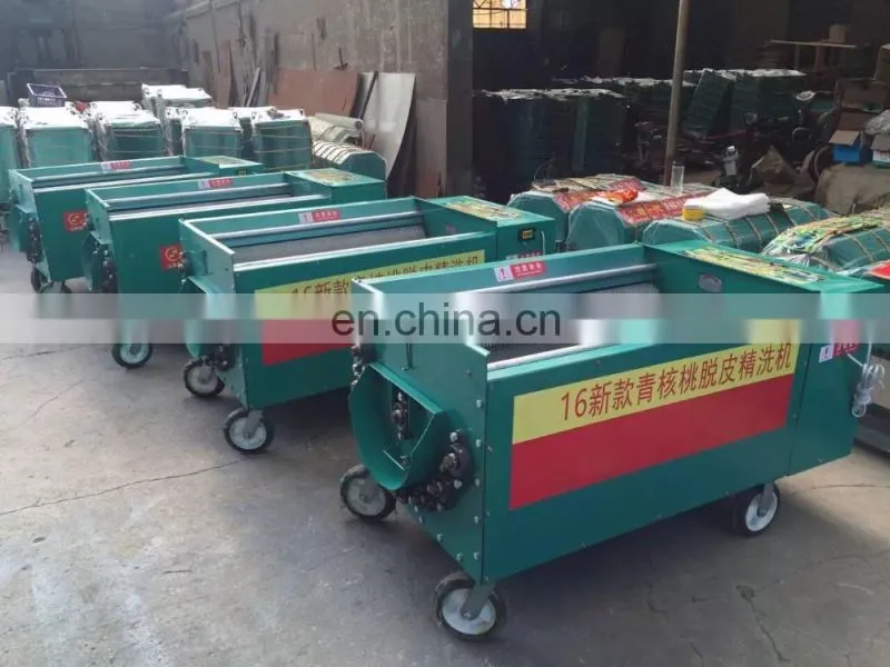 Green Walnut washing Peeling Machinery | Walnut peeler machine on sale