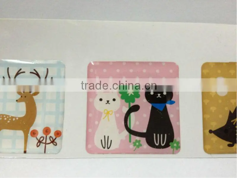 transparent soft epoxy doming resin sticker