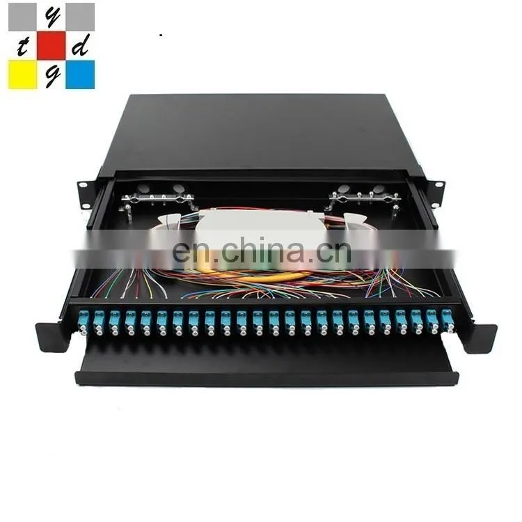 Empty FTTH Equipment Splitter Cassette Fiber Optic Patch Panel Mini ODF Type PLC Splitter Rack Mount