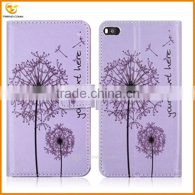 wallet leather flip cover case for huawei p8