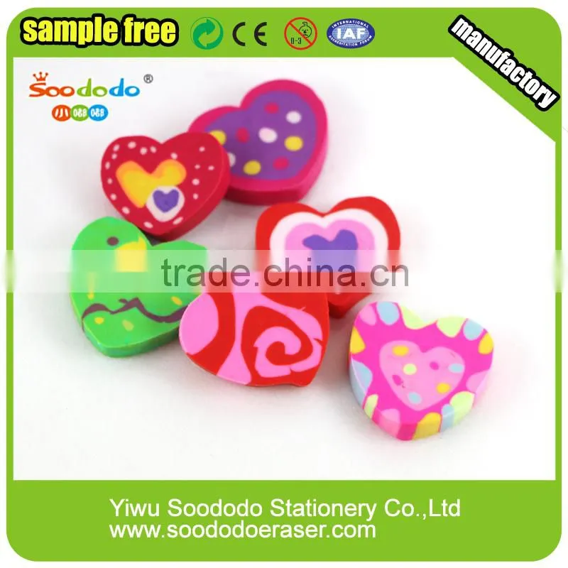 Cartoon harmless Extruded erasers love shape