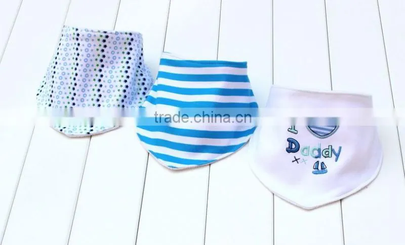 2016 wholesale factory price custom printed cotton baby bibs