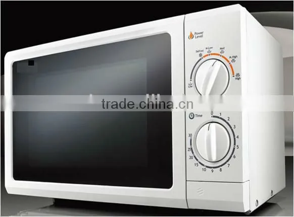 20L white color mechanical microwave oven