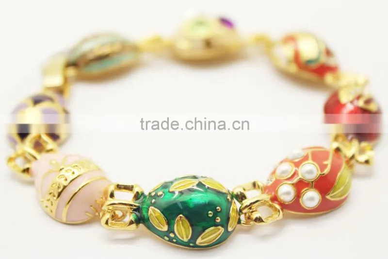 elegant Personalized ladybug bracelet enamel jewelry set