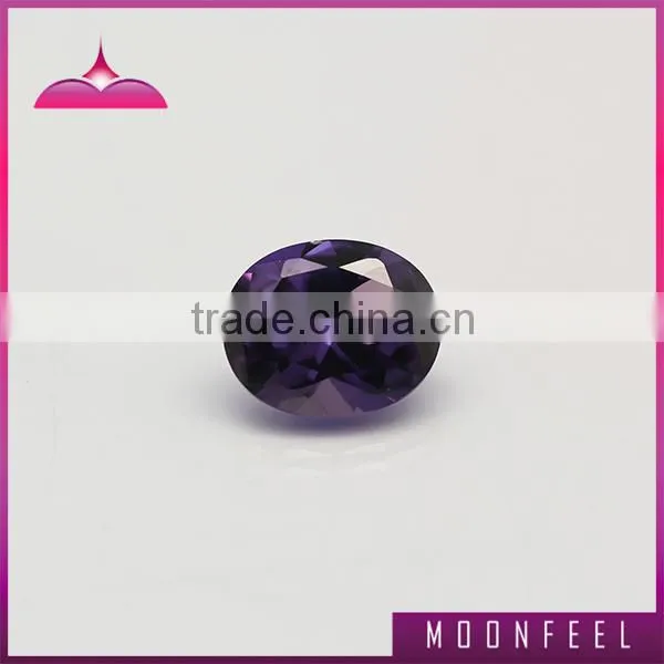 Amethyst ovaI cubic zircomia