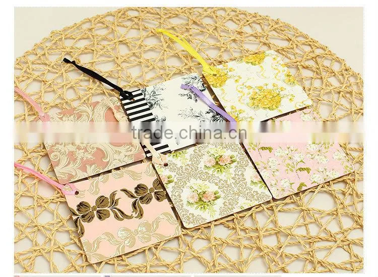 small ribbon hang tag/ small greeting cards